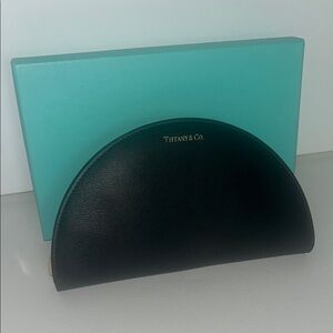 Tiffany & Co. Black Leather Clutch Wallet New